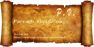 Parragh Viviána névjegykártya